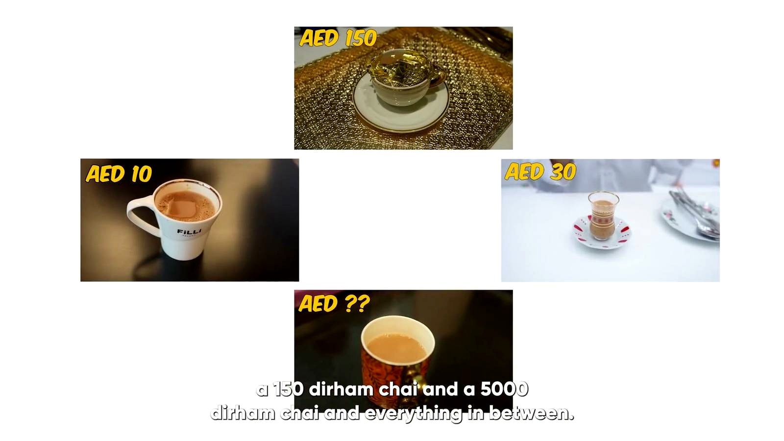 A Journey Through Chai Prices in Dubai discussed in the video